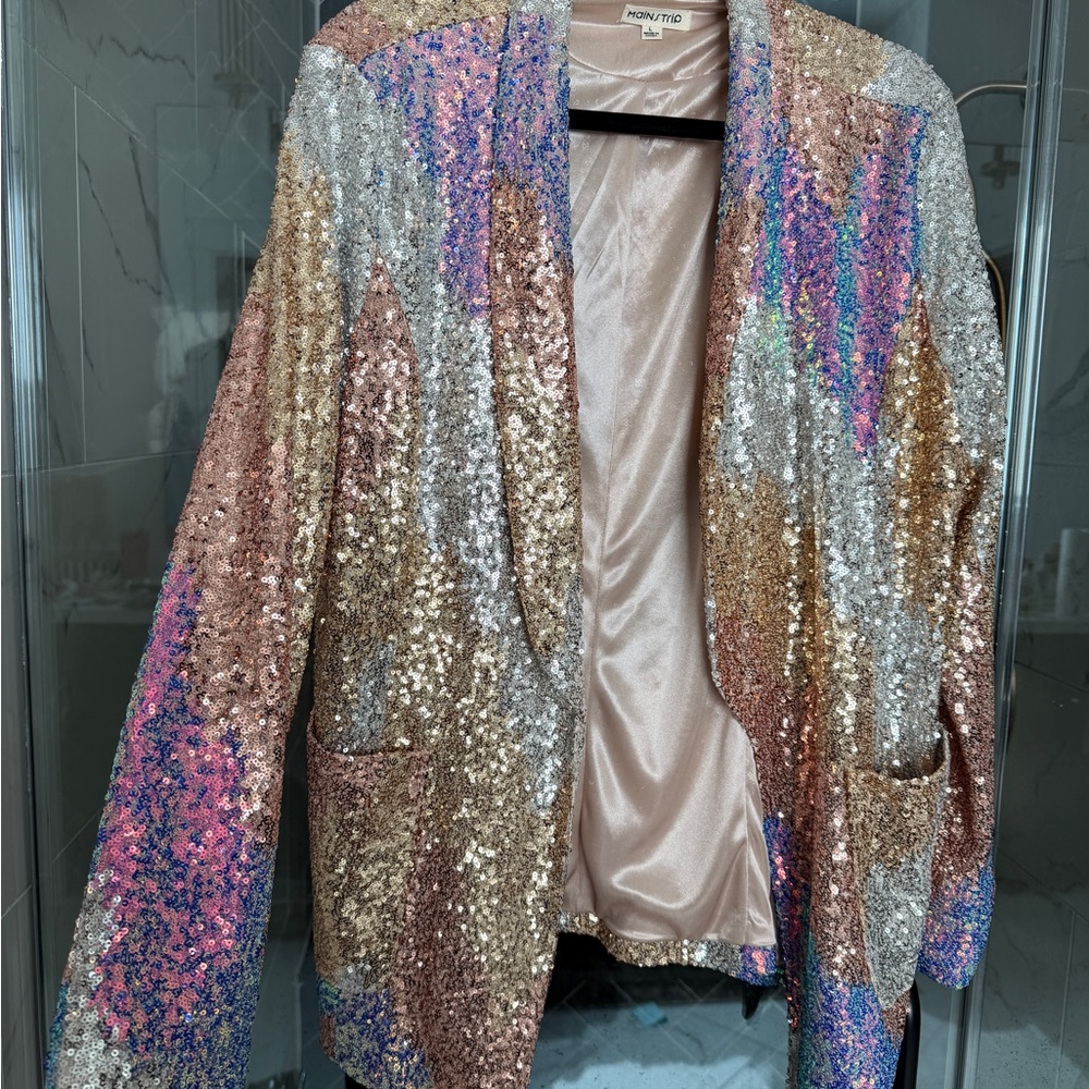 Never Worn Multicolor Sequin Blazer Jacket - image 1